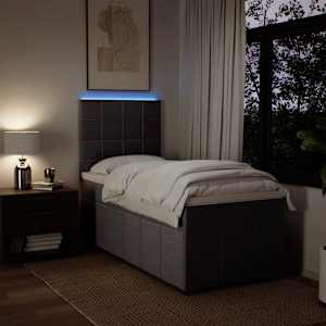 Box spring postel s matrací taupe 100 x 200 cm textil - obrázek 4
