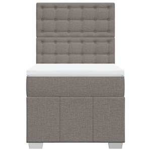 Box spring postel s matrací taupe 100 x 200 cm textil - obrázek 6