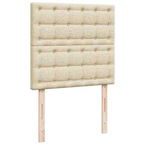 Box spring postel s matrací krémová 100 x 200 cm textil - obrázek 9
