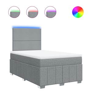 Box spring postel s matrací světle šedá 120x190 cm textil - obrázek 2