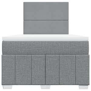 Box spring postel s matrací světle šedá 120x190 cm textil - obrázek 6