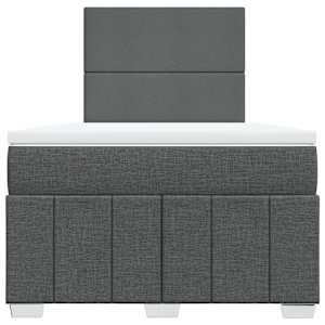 Box spring postel s matrací tmavě šedá 120x190 cm textil - obrázek 6