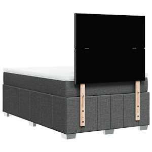 Box spring postel s matrací tmavě šedá 120x190 cm textil - obrázek 8