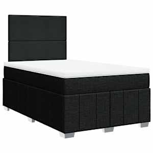 Box spring postel s matrací černá 120x190 cm textil - obrázek 3