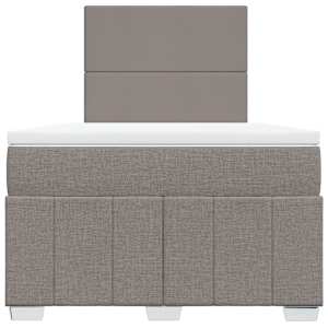 Box spring postel s matrací taupe 120x190 cm textil - obrázek 6