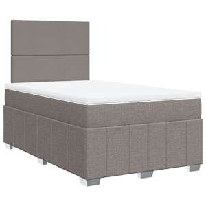 vidaXL Boxspringbett mit Matratze Taupe 120x190 cm Stoff