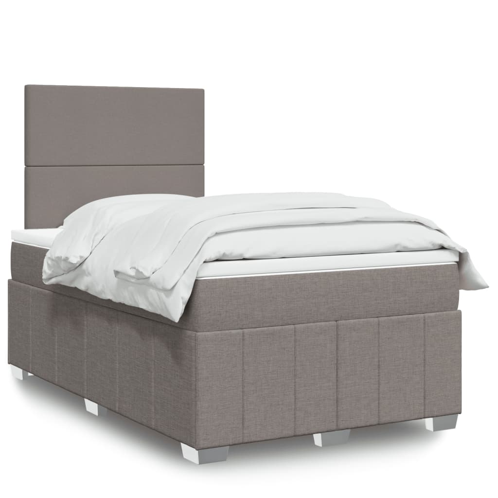 Boxspringbett mit Matratze Taupe 120×190 cm Stoff