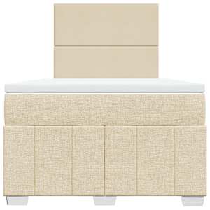 Box spring postel s matrací krémová 120x190 cm textil - obrázek 6