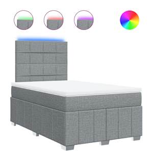 Box spring postel s matrací světle šedá 120x190 cm textil - obrázek 2