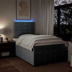 Box spring postel s matrací světle šedá 120x190 cm textil - obrázek 4