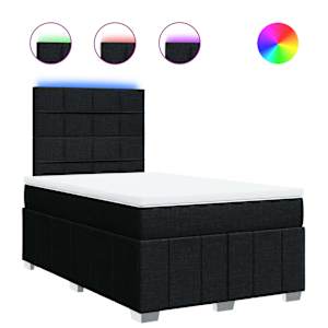 Box spring postel s matrací černá 120x190 cm textil - obrázek 2