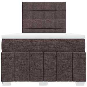 Box spring postel s matrací tmavě hnědá 120x190 cm textil - obrázek 6