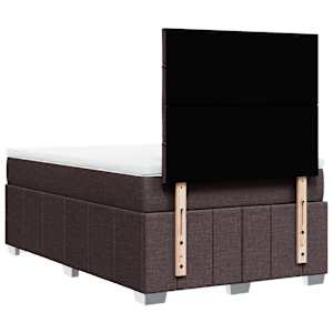 Box spring postel s matrací tmavě hnědá 120x190 cm textil - obrázek 8