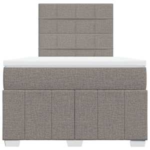 Box spring postel s matrací taupe 120x190 cm textil - obrázek 6