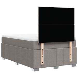 Box spring postel s matrací taupe 120x190 cm textil - obrázek 8