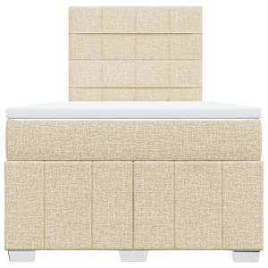 Box spring postel s matrací krémová 120x190 cm textil - obrázek 6