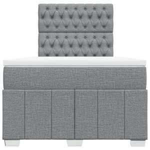 Box spring postel s matrací světle šedá 120x190 cm textil - obrázek 6