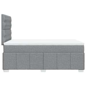 Box spring postel s matrací světle šedá 120x190 cm textil - obrázek 7