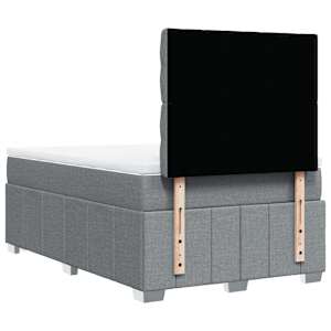 Box spring postel s matrací světle šedá 120x190 cm textil - obrázek 8