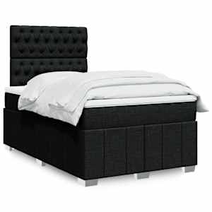 Box spring postel s matrací černá 120x190 cm textil - obrázek 1