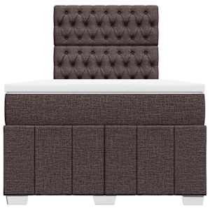 Box spring postel s matrací tmavě hnědá 120x190 cm textil - obrázek 6