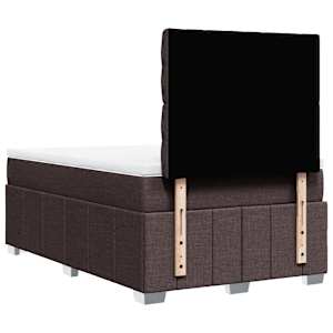 Box spring postel s matrací tmavě hnědá 120x190 cm textil - obrázek 8