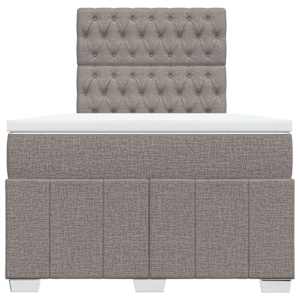Box spring postel s matrací taupe 120x190 cm textil - obrázek 6