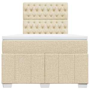 Box spring postel s matrací krémová 120x190 cm textil - obrázek 6