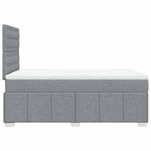 Box spring postel s matrací světle šedá 120x190 cm textil - obrázek 7