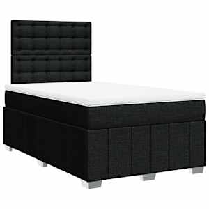 Box spring postel s matrací černá 120x190 cm textil - obrázek 3