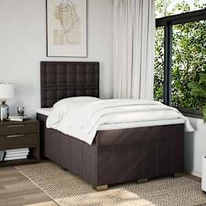 Box spring postel s matrací tmavě hnědá 120x190 cm textil - obrázek 5