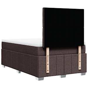 Box spring postel s matrací tmavě hnědá 120x190 cm textil - obrázek 8