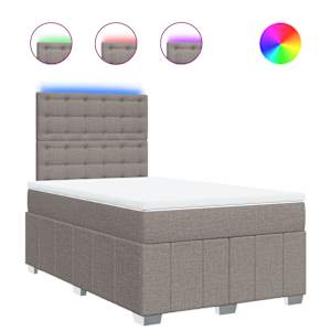 Box spring postel s matrací taupe 120x190 cm textil - obrázek 2