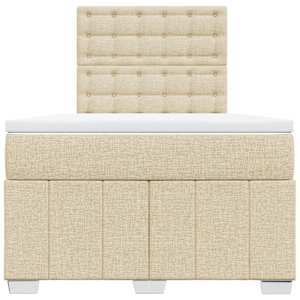 Box spring postel s matrací krémová 120x190 cm textil - obrázek 6