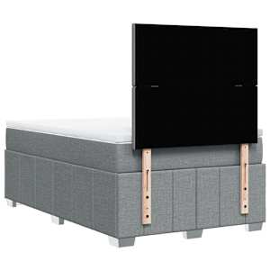 Box spring postel s matrací světle šedá 120 x 200 cm textil - obrázek 8