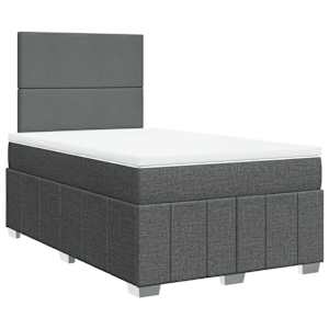 Box spring postel s matrací tmavě šedá 120x200 cm textil - obrázek 3