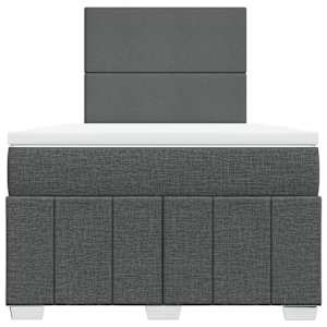Box spring postel s matrací tmavě šedá 120x200 cm textil - obrázek 6