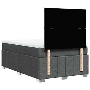 Box spring postel s matrací tmavě šedá 120x200 cm textil - obrázek 8