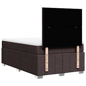 Box spring postel s matrací tmavě hnědá 120x200 cm textil - obrázek 8