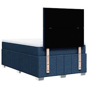 Box spring postel s matrací modrá 120x200 cm textil - obrázek 8