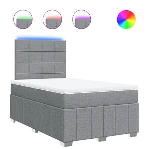 Box spring postel s matrací světle šedá 120 x 200 cm textil - obrázek 2