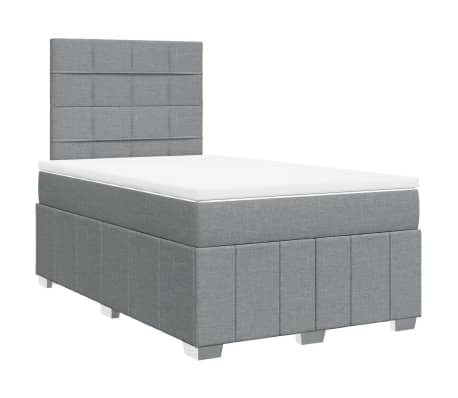 vidaXL Boxspring posteľ s matracom bledosiv&aacute; 120x200 cm l&aacute;tka