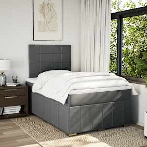 Box spring postel s matrací tmavě šedá 120x200 cm textil - obrázek 5
