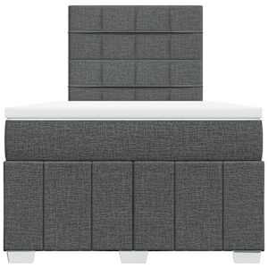 Box spring postel s matrací tmavě šedá 120x200 cm textil - obrázek 6