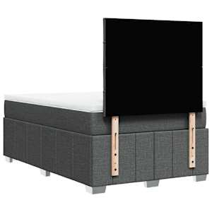 Box spring postel s matrací tmavě šedá 120x200 cm textil - obrázek 8