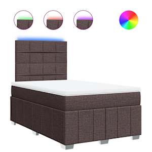 Box spring postel s matrací tmavě hnědá 120x200 cm textil - obrázek 2