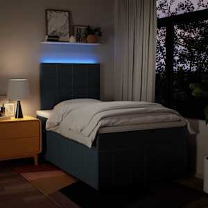Box spring postel s matrací modrá 120x200 cm textil - obrázek 4