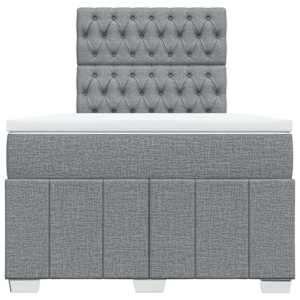Box spring postel s matrací světle šedá 120 x 200 cm textil - obrázek 6