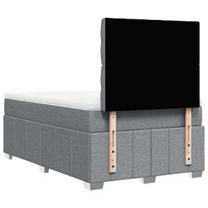 Box spring postel s matrací světle šedá 120 x 200 cm textil - obrázek 8