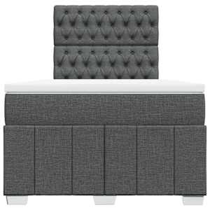 Box spring postel s matrací tmavě šedá 120x200 cm textil - obrázek 6